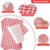 L LIKED 100 PCS 12x7.5 Inchs Red and White Greaseproof Paper Sheets view 3