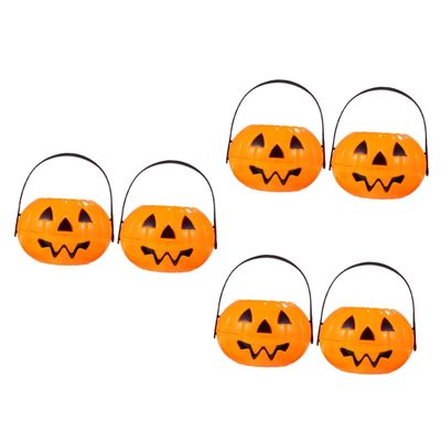 Halloween Decor 6 pcs Portable Bucket Kids Decor s House Decorations for Home Halloween Decor Desk Topper Table top Decor Shape Buckets Plastic Household Pail