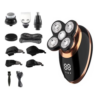 Electric Razor for Men, 5 in 1 Multi-Cutting IPX7 Electric Razor Cut Beard Trimmer LCD Display Nose Ear Grooming Multi-use Bald Shaver