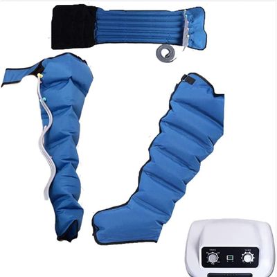 6 Cavity Lymphatic Drainage Leg Massager for Circulation - Electric Air Compression Machine for Arm Leg Waist Wraps - Soothing Pain Relief & Relaxation