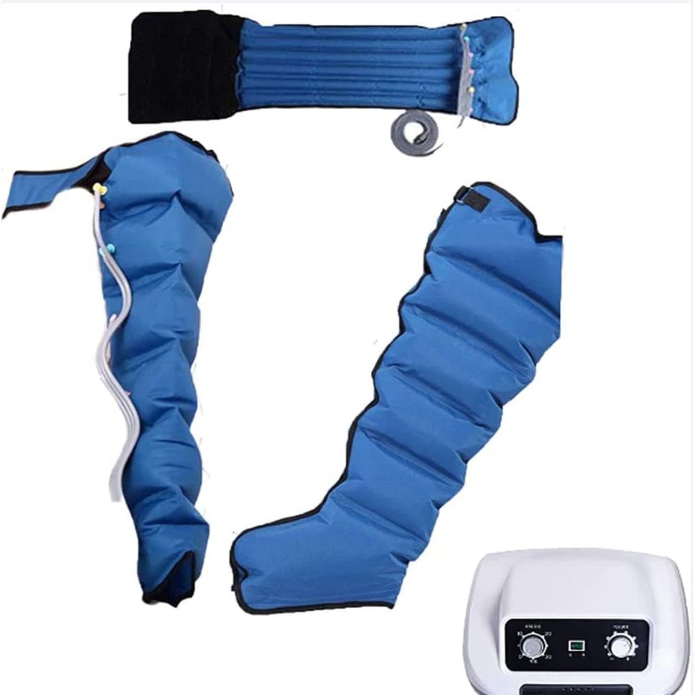 6 Cavity Lymphatic Drainage Leg Massager for Circulation - Electric Air Compression Machine for Arm Leg Waist Wraps - Soothing Pain Relief & Relaxation