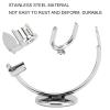ANKROYU Shaver Stand, Stainless Steel Shaver Holder, Single Head Shaving Brush Holder Safety Support Accessories Fits Most Shavers and Brushes view 2