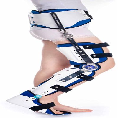 HUANGJUN Hinged Hip Knee Support Brace Adjustable Ankle and Foot Orthosis Post Op Knee Support Orthosis Immobilizer Protector for Left and Right Leg