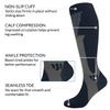 Compression Socks (3 Pairs) for Men Circulation 20-30 mmhg Medical Compression Stockings Women Nursing (Black+White+Green, S-M) view 2
