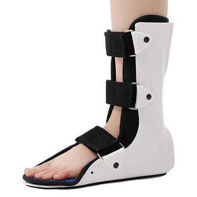 Foot Orthosis Adjustable Non-Slip Sole Ankle Joint Brace Fixed Magic Paste Breathable Removable Lining for Sprains Fractures Ankle,right,L
