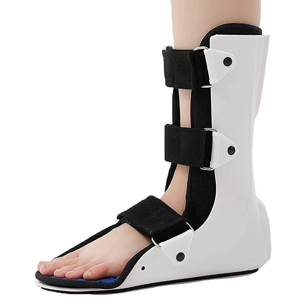Foot Orthosis Adjustable Non-Slip Sole Ankle Joint Brace Fixed Magic Paste Breathable Removable Lining for Sprains Fractures Ankle,right,L