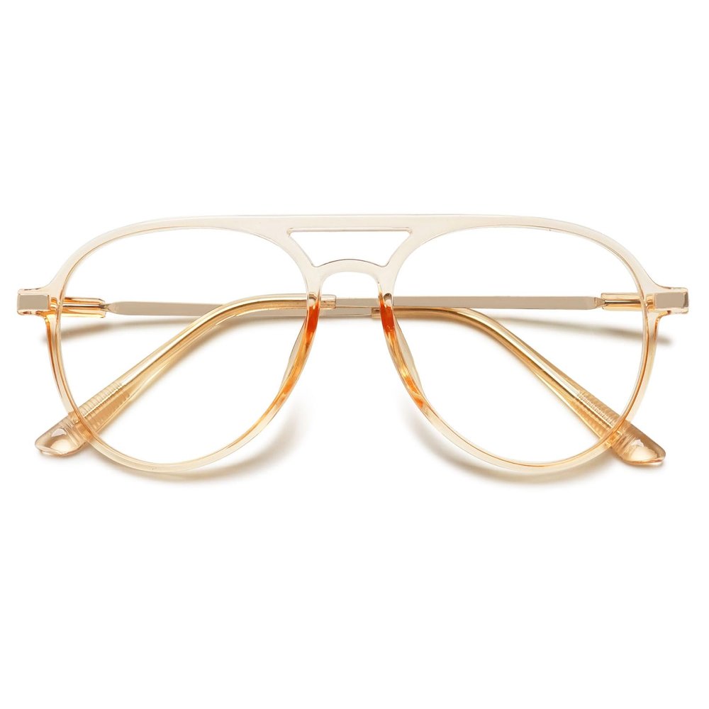 MAGIMODAC Large Reading Glasses Oversized Stylish Anti Blue Light Blocking Readers Glasses Frames Eyeglasses Eyewear for Ladies Men Women Orange 3.00