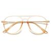 MAGIMODAC Large Reading Glasses Oversized Stylish Anti Blue Light Blocking Readers Glasses Frames Eyeglasses Eyewear for Ladies Men Women Orange 3.00 view 1
