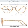 MAGIMODAC Large Reading Glasses Oversized Stylish Anti Blue Light Blocking Readers Glasses Frames Eyeglasses Eyewear for Ladies Men Women Orange 3.00 view 2