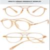 MAGIMODAC Large Reading Glasses Oversized Stylish Anti Blue Light Blocking Readers Glasses Frames Eyeglasses Eyewear for Ladies Men Women Orange 3.00 view 3