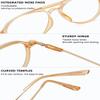 MAGIMODAC Large Reading Glasses Oversized Stylish Anti Blue Light Blocking Readers Glasses Frames Eyeglasses Eyewear for Ladies Men Women Orange 3.00 view 4