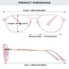 MAGIMODAC Large Reading Glasses Oversized Stylish Anti Blue Light Blocking Readers Glasses Frames Eyeglasses Eyewear for Ladies Men Women Purple 2.50 view 2
