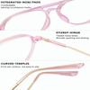 MAGIMODAC Large Reading Glasses Oversized Stylish Anti Blue Light Blocking Readers Glasses Frames Eyeglasses Eyewear for Ladies Men Women Purple 2.50 view 4