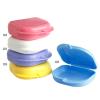 YIGZYCN Fake Teeth Orthodontic Denture Storage Box Mouth Guard Container Retainer Denture For Case With Lid Vent Holes For Trave Mouthguard Container And Cleaner view 2