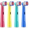 REDTRON 4 Pack Kids Toothbrush Heads for Oral B, Deep and Precise Cleaning Toothbrush Heads, Multi-Colourful Electric Brush Replacement Heads for Children view 1