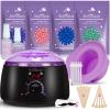 Waxing Kit -Digital Warmer Machine for Hair Removal with 4 Packs of Hard Beads & Silicone Wax Pot for Full Body, Legs, Face, Eyebrows, Bikini, Brazilian at Home Waxing Kit for Women Men view 1
