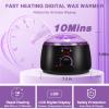 Waxing Kit -Digital Warmer Machine for Hair Removal with 4 Packs of Hard Beads & Silicone Wax Pot for Full Body, Legs, Face, Eyebrows, Bikini, Brazilian at Home Waxing Kit for Women Men view 3