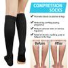 ACWOO Compression Socks for Women & Men, 2 Pairs Open Toe Graduated Stockings Support, Non-Slip Flight Socks Running Socks for Sports, Flying, Maternity Pregnancy, Nurses, Travel, Running view 4