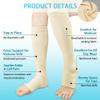 ACWOO Compression Socks for Women & Men, 2 Pairs Open Toe Graduated Stockings Support, Non-Slip Flight Socks Running Socks for Sports, Flying, Maternity Pregnancy, Nurses, Travel, Running view 2
