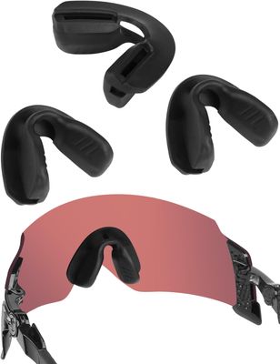 Acefrog 3 Pieces Upgraded Nose Pads for Oakley Kato OO9455M, Kato X OO9475, Encoder OO9471, Encoder Strike Vented, Re:Subzero Sunglass Push-in Nose Piece Replacement, Anti-Slip, Black