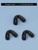 Acefrog 3 Pieces Upgraded Nose Pads for Oakley Kato OO9455M, Kato X OO9475, Encoder OO9471, Encoder Strike Vented, Re:Subzero Sunglass Push-in Nose Piece Replacement, Anti-Slip, Black view 3