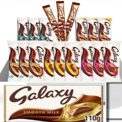 Chocolates Selection Smooth Milk, Caramel, Cookie Crumble, Salted Caramel, Orange, Ripple (Pack of 1) Gift Hamper, Christmas,Birthday,Easter Gift