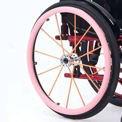 ZSZOOBFD Wheelchair Push Rim Covers Silica Gel Hand Push Cover Wheelchair Rear Wheel Push Ring Silicone Protective Cover Wheelchair Handrim Covers 1 Pair Wheelchair Accessories,08,24in