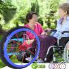ZSZOOBFD Wheelchair Push Rim Covers Silica Gel Hand Push Cover Wheelchair Rear Wheel Push Ring Silicone Protective Cover Wheelchair Handrim Covers 1 Pair Wheelchair Accessories,08,24in view 2