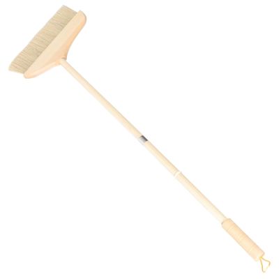 Didiseaon Soft Bristle Long Handle Broom White Pine Indoor Dust Sweeper Anti-static Floor Brush for Kitchen and Rv Cleaning
