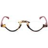 ABETOS Half Frame Reading Glasses Blue Light Blocking Computer Readers Men Women Fashion Small Retro Half Moon Lens Spring Hinge Lightweight Eyeglasses, Tortoiseshell&Red 3.0 view 1