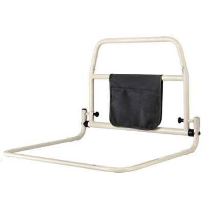 JAVPTAV Sturdy Bed Rail For Elderly Adults Home Foldable Grab Rails For Elderly Safety Bed Rail Guard Handrail Pregnant Assist Support Handle With Storage Pouch Bed Grab Rails