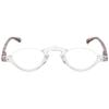 ABETOS Half Frame Reading Glasses Blue Light Blocking Computer Readers Men Women Fashion Small Retro Half Moon Lens Spring Hinge Lightweight Eyeglasses, Transparent&Tortoiseshell 1.5 view 1