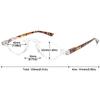 ABETOS Half Frame Reading Glasses Blue Light Blocking Computer Readers Men Women Fashion Small Retro Half Moon Lens Spring Hinge Lightweight Eyeglasses, Transparent&Tortoiseshell 1.5 view 2
