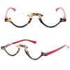 ABETOS Half Frame Reading Glasses Blue Light Blocking Computer Readers Men Women Fashion Small Retro Half Moon Lens Spring Hinge Lightweight Eyeglasses, Tortoiseshell&Red 1.5 view 3