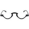 ABETOS Half Frame Reading Glasses Blue Light Blocking Computer Readers Men Women Fashion Small Retro Half Moon Lens Spring Hinge Lightweight Eyeglasses, Matte Black 3.0 view 1