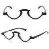 ABETOS Half Frame Reading Glasses Blue Light Blocking Computer Readers Men Women Fashion Small Retro Half Moon Lens Spring Hinge Lightweight Eyeglasses, Matte Black 3.0 view 3