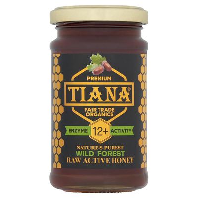 Raw Unpasteurised Wild Forest Honey 250g (Pack of 2) Organic, Unheated & Enzyme-Rich (Diastase 12+) Pure Active Raw Honey with Antioxidants Ethically Sourced TIANA