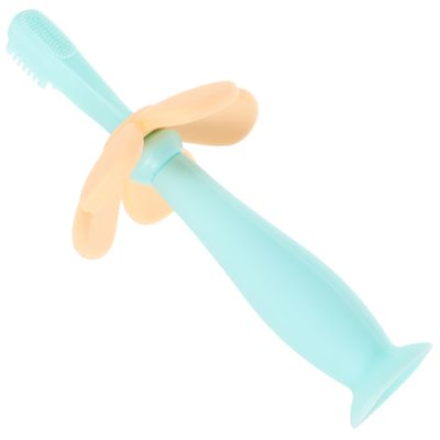 FRCOLOR Silicone Training Toothbrush Manual Protective Baffle for Boy Girl Boys and Girls Oral Care