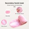 BOYYJING Hot Compress Face Towel Mask Set,Reusable Cold Hot Towel Beauty Skin Care Mask for Open Pores and Increase Blood Circulation,Also Spa Headband and Disposable Plastic Facial Mask. view 3