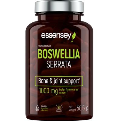Essensey Boswellia Serrata Capsules - Ultimate Joint and Heart Support with 1000mg Extract, 600mg Boswellic Acid Supplements - 90 Vegetarian Capsules