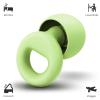 HOYIO Ear Plugs for Noise ReductionSuper Soft, Reusable Hearing Protection in Flexible Silicone for Sleep, Noise Sensitivity & Flights-8 Ear Tips in XS/S/M/L27dB Noise CancellingLight Green view 3