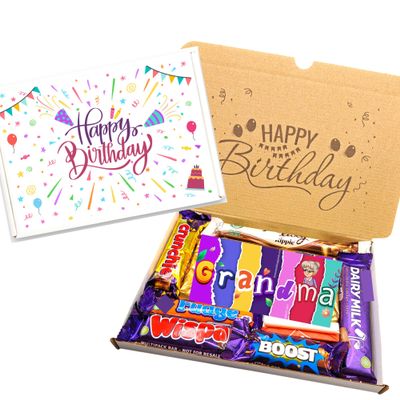 GRANDMA Chocolate Gift Box | GRANDMA Birthday Gift | Present for Her | Birthday Hamper for Grandma | Letterbox Friendly