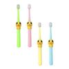 Beaupretty Childrens Cartoon Toothbrush 4pcs with Soft Bristles for Ages 2-10, Kids Oral Care Manual Brush Set in Yellow, Pink, Green, Blue, Suitable for Daily Teeth Cleaning and Oral view 1