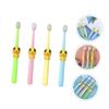 Beaupretty Childrens Cartoon Toothbrush 4pcs with Soft Bristles for Ages 2-10, Kids Oral Care Manual Brush Set in Yellow, Pink, Green, Blue, Suitable for Daily Teeth Cleaning and Oral view 4