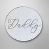 6pcs Happy Fathers Day Gold Mirror Acrylic Cupcake Topper Cake Charm Cake Disc Daddy Acrylic Happy Cake Topper Gift For Dad Grandad Gift For Him 50mm 5cm 2inch (Silver Circle 3 - Daddy) view 2