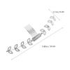 FRCOLOR Ear Buckle Rhinestone Comb Adjustable Strap Extender Lanyard White Comfortable Ear view 3