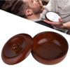 ANKROYU Shaving Soap Cream Bowl, Rubber Wood Foaming Shaving Bowl with Cover, Shaving Soap Lather Mug Cup, Keep Lather Warm for Man's Wet Shave view 4