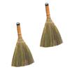 Beavorty Handmade Small Wooden Broom 2pcs Set Household Desktop Wall Cleaning Broom Tool Dust Sweeper for Home Use view 1