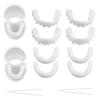 Brigtviee False Teeth Veneers Top & Bottom Instant Veneers Denture, 2 Pairs Fake Teeth Smile Veneer Snap on Dentures with Mini Tweezers for Men Women Cover Imperfect Teeth Restore Confidence Smile view 1