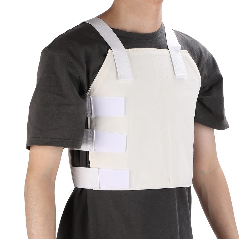 DOUQIFEI Sternum Support Brace, Breathable Sternum and Thorax Support Ribs Chest Brace Broken Rib Belt Chest Support Brace for Intercostal Muscle Strain for 50 to 60kgs Men Women